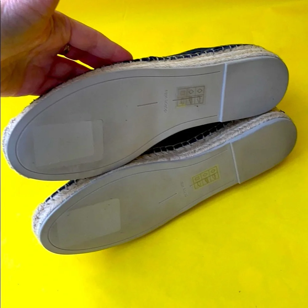 New navy blue Dolce Vita leather espadrilles